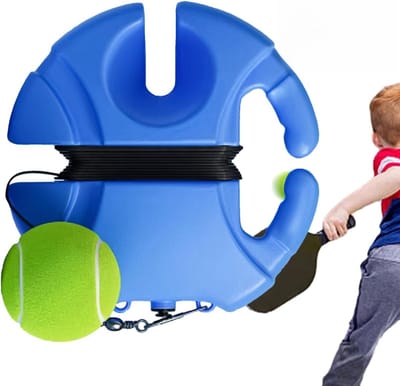 Tennistrainer Set - Tennis Oefenbal - Verbeter Tennisspel - Zelfstandige Training - 24x24x9 cm - Blauw