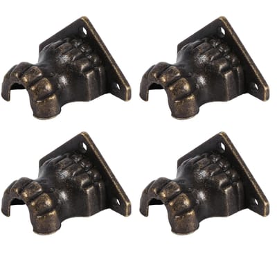 4 stuks Antiek Messing Sieradenkistje Houten Doos Decoratieve Voetjes Poot Hoekbeschermer Hardware