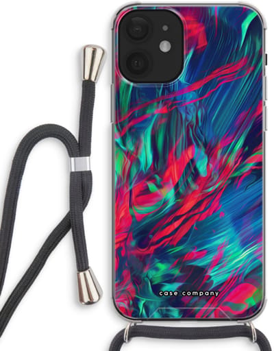 Case Company® - Hoesje met koord geschikt voor iPhone 12 hoesje met Koord - Pilgrims Of The Sea - Telefoonhoesje met Zwart Koord - Bescherming aan alle Kanten en Over de Schermrand