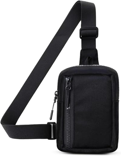 Lichte en Waterdichte Schoudertas voor Reizen, Fietsen en Dagelijks Gebruik, Unisex, Ultralicht en Compact, Zwart
