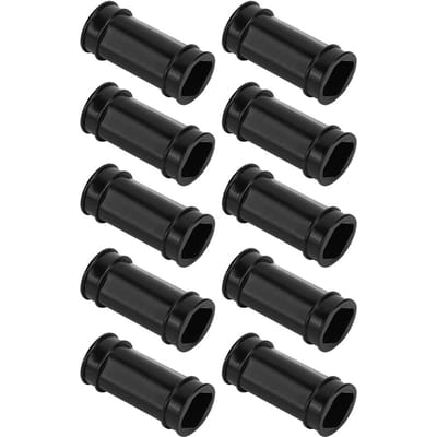 10 pièces Plastique Ferme à Poulets Bétail Volaille Abreuveur Mangeoire Tuyau Adaptateur Connecteur Noir noir