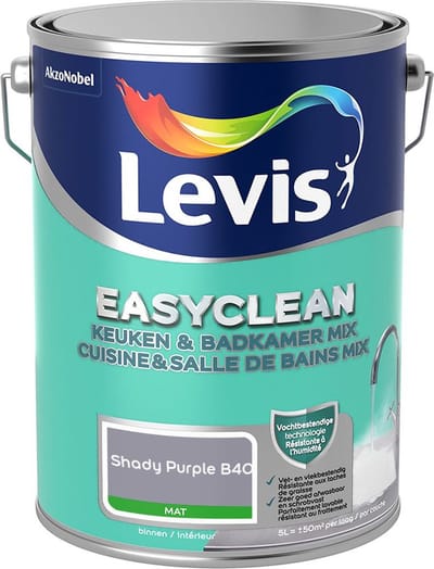 Levis - Easyclean Keuken & Badkamer Mix - Shady Purple B40 - Mengverf - 5 L