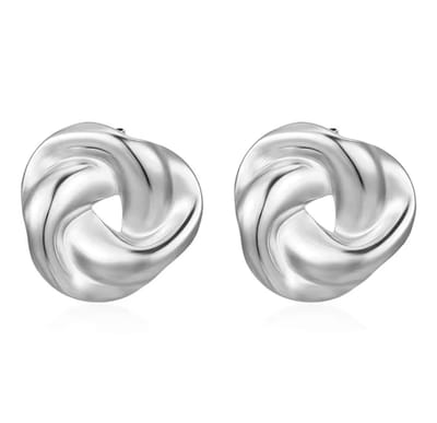 Silver Vintage Knot Earrings