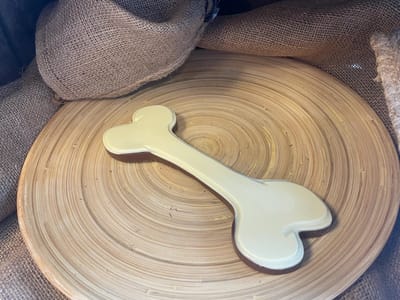 Callebaut - Hondenbot van chocolade - Smaak melk - Toplaag wit