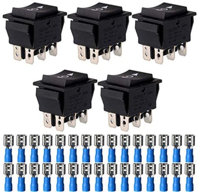 Solidchoice - 5 Stuks Momentary Rocker Switch Toggle Knoppen