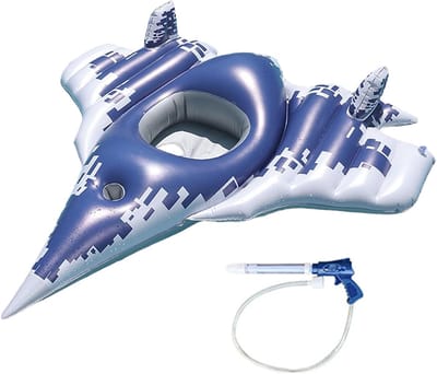 Opblaasbaar Vliegtuig - Zwemband Speelgoed - Waterpret Kinderen - Anti-kantel Stabiliteit - 116 x 132 cm - Enkel