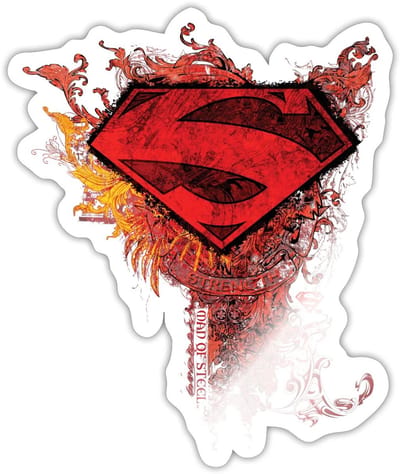 Superman S Schild Sterkte Sticker maat S (10 x 10 cm)