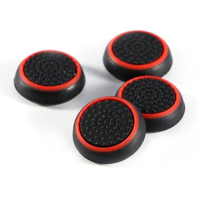 Lot de 4 capuchons de rechange en silicone pour manette de jeu PS3, PS4, XBOX, rouge noire rouge
