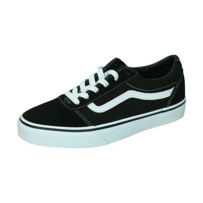 Vans Youth Ward Sneakers - (Suede/Canvas)Black/White