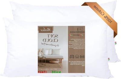 Zachte Cloud Kussen Set van 2, 40 x 80 cm, 100% Katoen, Hypoallergeen, Wasbaar en Ademend