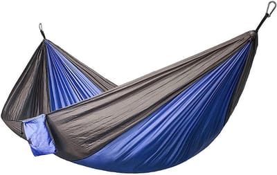 Dubbele Reis Hangmat - Draagbare Schommel - Outdoor Ontspanning - Lichtgewicht Nylon - 300x200cm - Geel