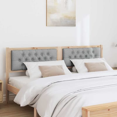 vidaXL - Hoofdbord - Anders - Bruin - en - lichtgrijs - 180 - cm - Massief - grenenhout