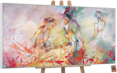 Canvas schilderij groot handgeschilderd hete zomer zomer natuur – YS-Art Gallery – Luxe wanddecoratie voor woonkamer – Modern schilderij voor slaapkamer en hal