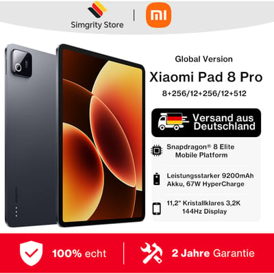 Globale versie Xiaomi Pad 8 Pro Snapdragon 8 Elite 11,2 inch 3.2K 144Hz scherm 9200mAh 67W batterij Xiaomi HyperAI Xiaomi tablet groen