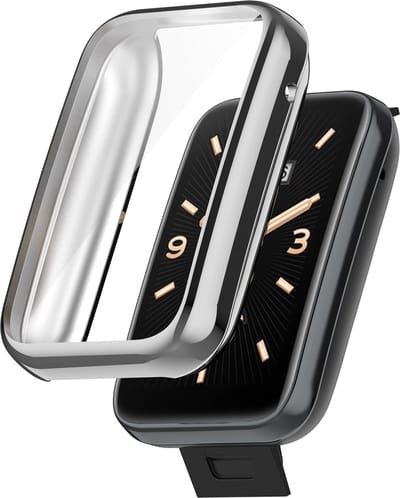 By Qubix - TPU case - Zilver - Geschikt voor Xiaomi Mi Band 7 Pro - (volledig beschermd)
