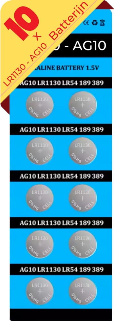 lr1130 Batterij - ag10 batterijen - AG10 - LR1130 - lr1130 knoopcelbatterij - AG10 knoopcelbatterij Knoopcel Batterijen - 10 Batterijen