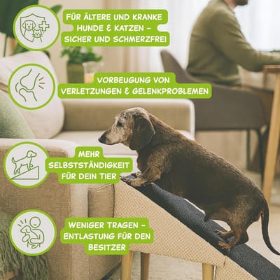 Inklapbare Hondentrap met Antislip Traptreden voor Bank en Bed - Zacht en Stabiel