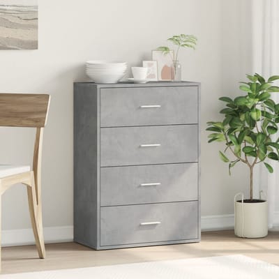 vidaXL - Dressoir - 60x31x84 - cm - bewerkt - hout - betongrijs