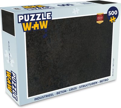 Puzzel Industrieel - Beton print - Grijs - Structuren - Retro - Legpuzzel - Puzzel 500 stukjes