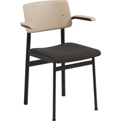Muuto Loft Stoel - eiken/ zwart - met armleuning