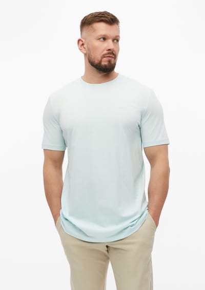 Klassieke T-shirt van katoen met ronde hals en logo patch s.Oliver