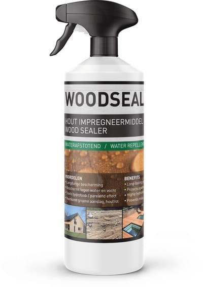 Woodseal Pro Impregneerspray 1L (6-8m²) - Hout impregneermiddel voor buiten - Waterafstotende spray - Hout waterdicht maken - Nano Coating voor buitenhout - Duurzaam impregneren - 15jaar bescherming