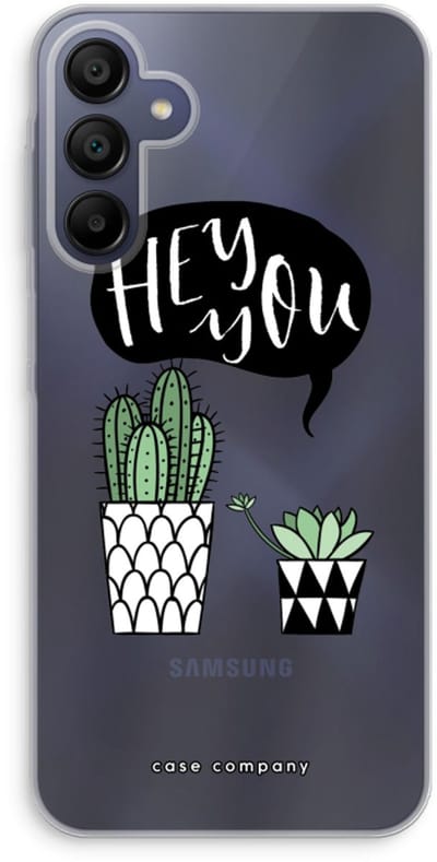Case Company® - Hoesje geschikt voor Samsung Galaxy A15 hoesje - Hey you cactus - Soft Cover Telefoonhoesje - Bescherming aan alle Kanten en Schermrand