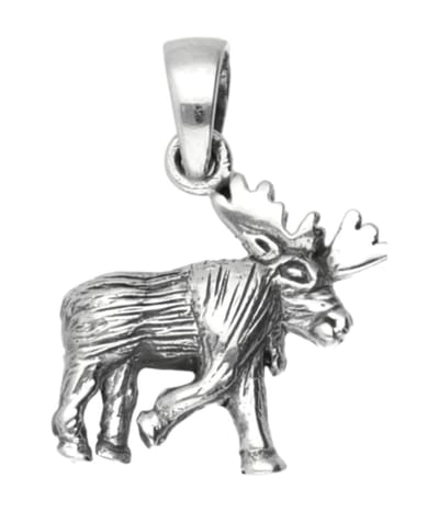 Zilveren Eland kettinghanger