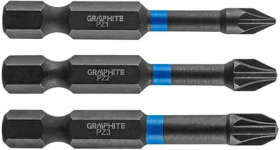 GRAPHITE - Schroefbit - PZ1/2/3 - 50 mm - S2 Staal