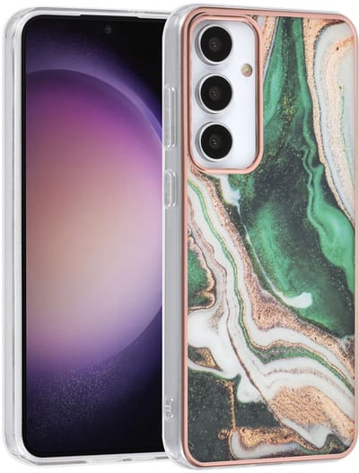 UNIQ Accessory Galaxy S24 Plus Backcover hoesje - Marble Green