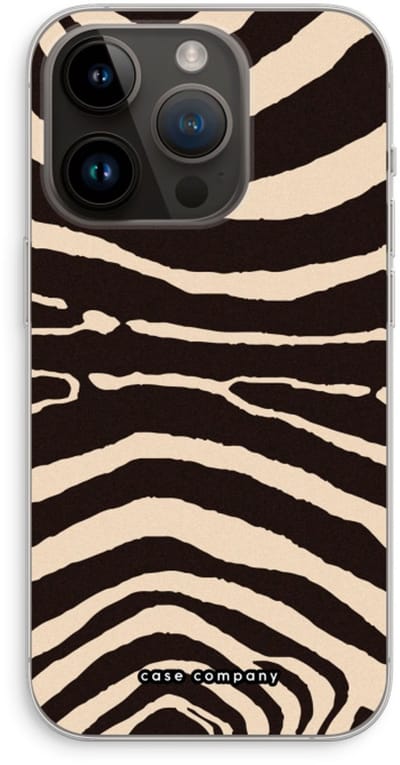 Case Company® - Hoesje geschikt voor iPhone 14 Pro hoesje - Arizona Zebra - Soft Cover Telefoonhoesje - Bescherming aan alle Kanten en Schermrand