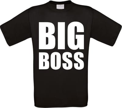 Big Boss grote maten t-shirt zwart heren XXXL