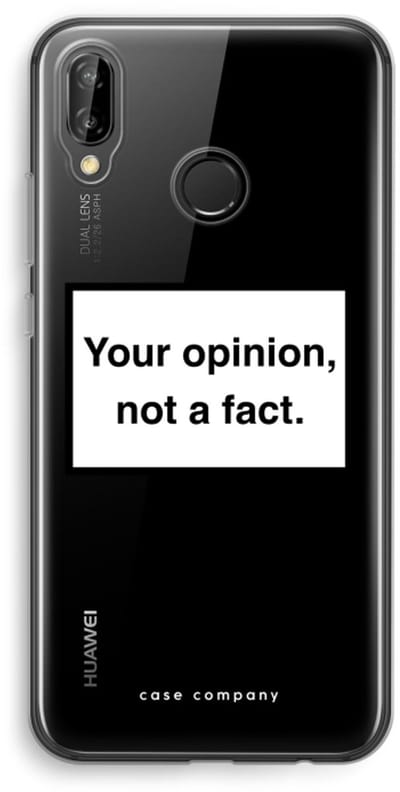Case Company® - Hoesje geschikt voor Huawei P20 Lite hoesje - Your opinion - Soft Cover Telefoonhoesje - Bescherming aan alle Kanten en Schermrand