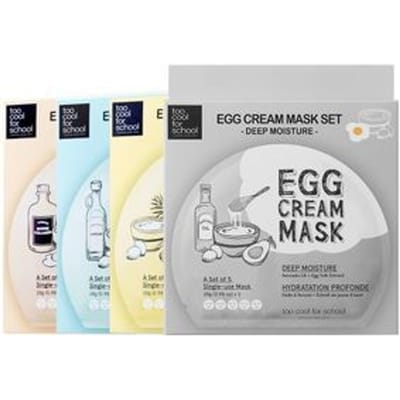 too cool for school - Egg Cream Mask Set - 4 Types Hydration
