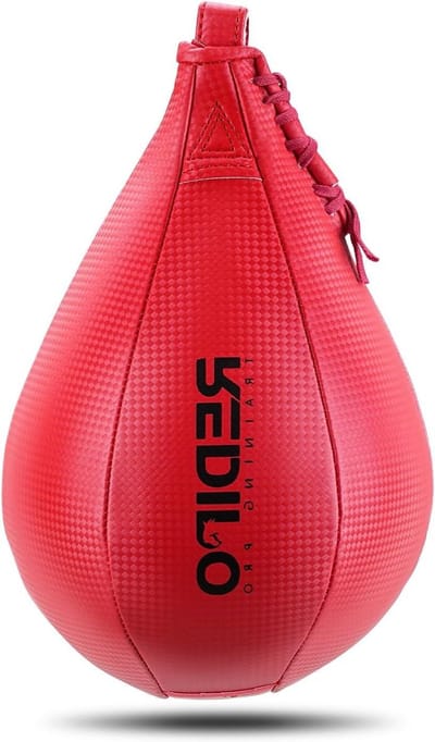 Superior Boksen Speed Bag - PU Leather Speed Ponching Ball - Heavy Duty Hangende Swivel Ball voor Gym & MMA Muay Thai Sports Fitness - Ponsen Dodge Opvallende Speed Reflex Ball