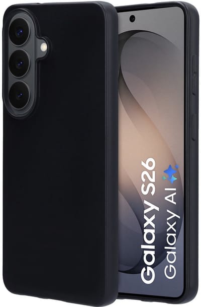 Mobiparts hoesje geschikt voor Samsung Galaxy S26 - Zacht TPU - Schokabsorberend TPU - Grip Coating - Zwart