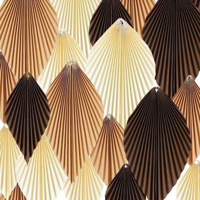 Dailygoods - LALAGO 18 stuks papieren waaiers in bladvorm om op te hangen, als decoratie, slinger, herfstdecoratie, voor verjaardag, bruiloft, afstudeerfeest, kinderfeest, herfst
