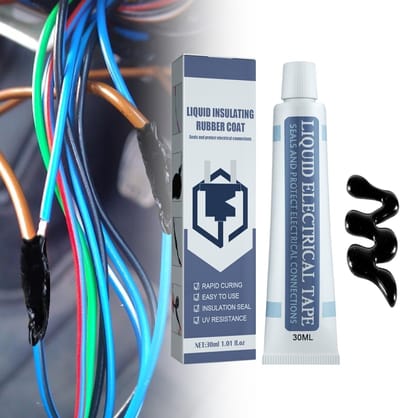 Dailygoody - Vloeibaar isolatietape - Vlamvertragende lijm - 30 ml - Zwart - Isolatielijm - Ideaal voor reparaties - Perfect voor hobby en kluswerk