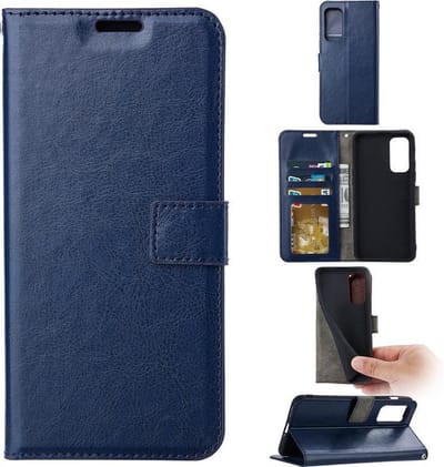 LuxeBass Hoesje geschikt voor Samsung Galaxy S22+ - Boekhoesje - Blauw - Portemonneehoesje gsm hoesje - telefoonhoes - telefoonhoesjes