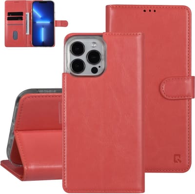 UNIQ Accessory Apple iPhone 13 Pro Max Book Case Telefoonhoesje - Roze Pu Leer, Bescherming van Telefoon.
