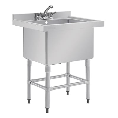 Vogue diepe RVS spoelbak 77x60cm