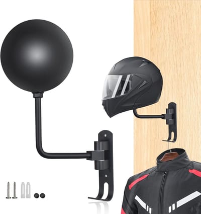 Helm Muurbevestiging voor Motor- en Fietshelmen - 180 Graden Rotatie met 2 Haken - Accessoires voor Jassen en Hoeden