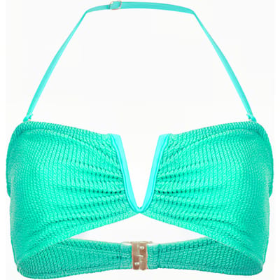 French Connection Bandeau Bikini Top Green Größe: XS | Bikinis Outlet | Damen | Grün