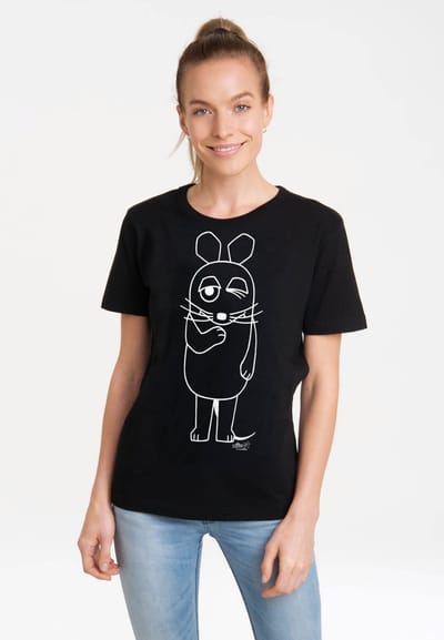 Logoshirt T-Shirt Maus - Outline