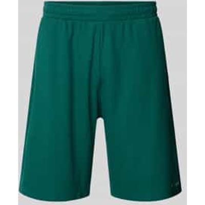 straight fit sweatshorts met structuurpatroon