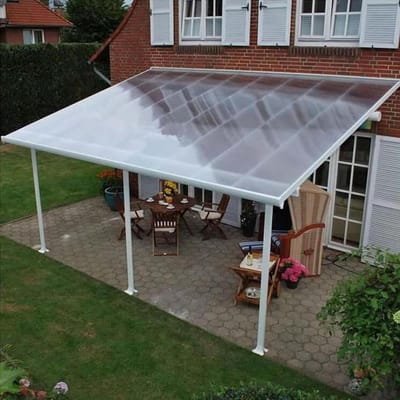 Dakplaat Polycarbonaat - Glasvezelpaneel Plaat - Serre Bekleding - Schokbestendig UV-bestendig - 1x9 meter - Transparant