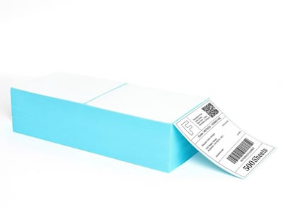 Dailygoods- Verzendlabels 10x15cm - 500 Opvouwbare Etiketten - Waterdicht/Krasbestendig - Sterk Klevend - Compatibel met Thermische Printers - Commerciële Kwaliteit
