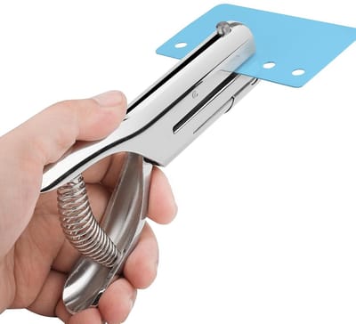 Gatpons 1/4 inch, draagbare enkelvoudige perforator voor knutselwerkjes en papier, zware perforator voor papier, kaart, plastic en karton