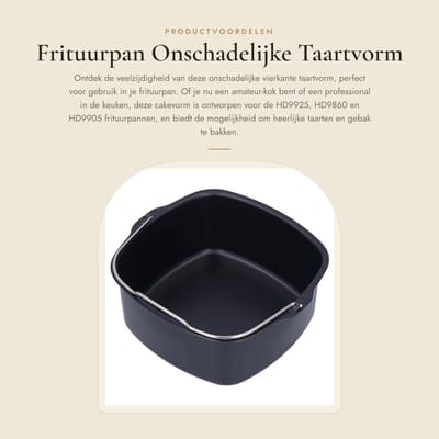 Dailygoods- Taartvorm Onschadelijk - Geschikt voor HD9925/HD9860/HD9905 - Vaatwasmachinebestendig - Hittebestendig - Voedingskwaliteit - Ideaal voor Frites en Groenten - Bakvorm