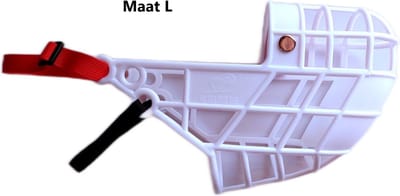 Muilkorf honden - Maat L - Plastic - Wit - Voerig - Hondenmuilkorf - Muilkorf - Honden training - Muilkorven